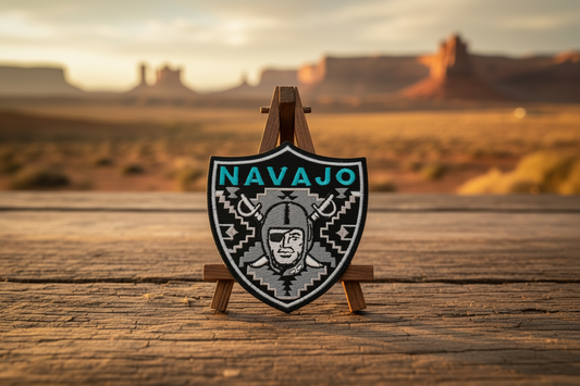 Navajo Raider Turquoise and Silver Patch (Free Shipping)