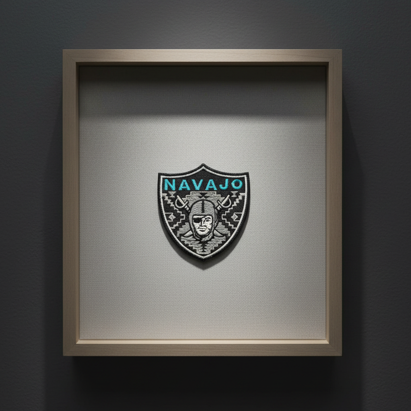 Navajo Raider Turquoise and Silver Patch (Free Shipping)