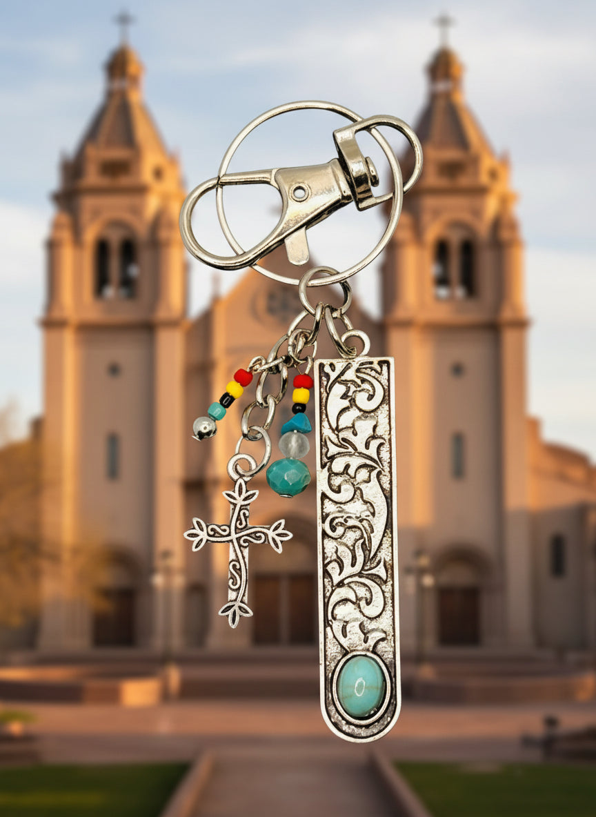 Southwest Santa Fe Key Chain w/ Lobster Clasp
