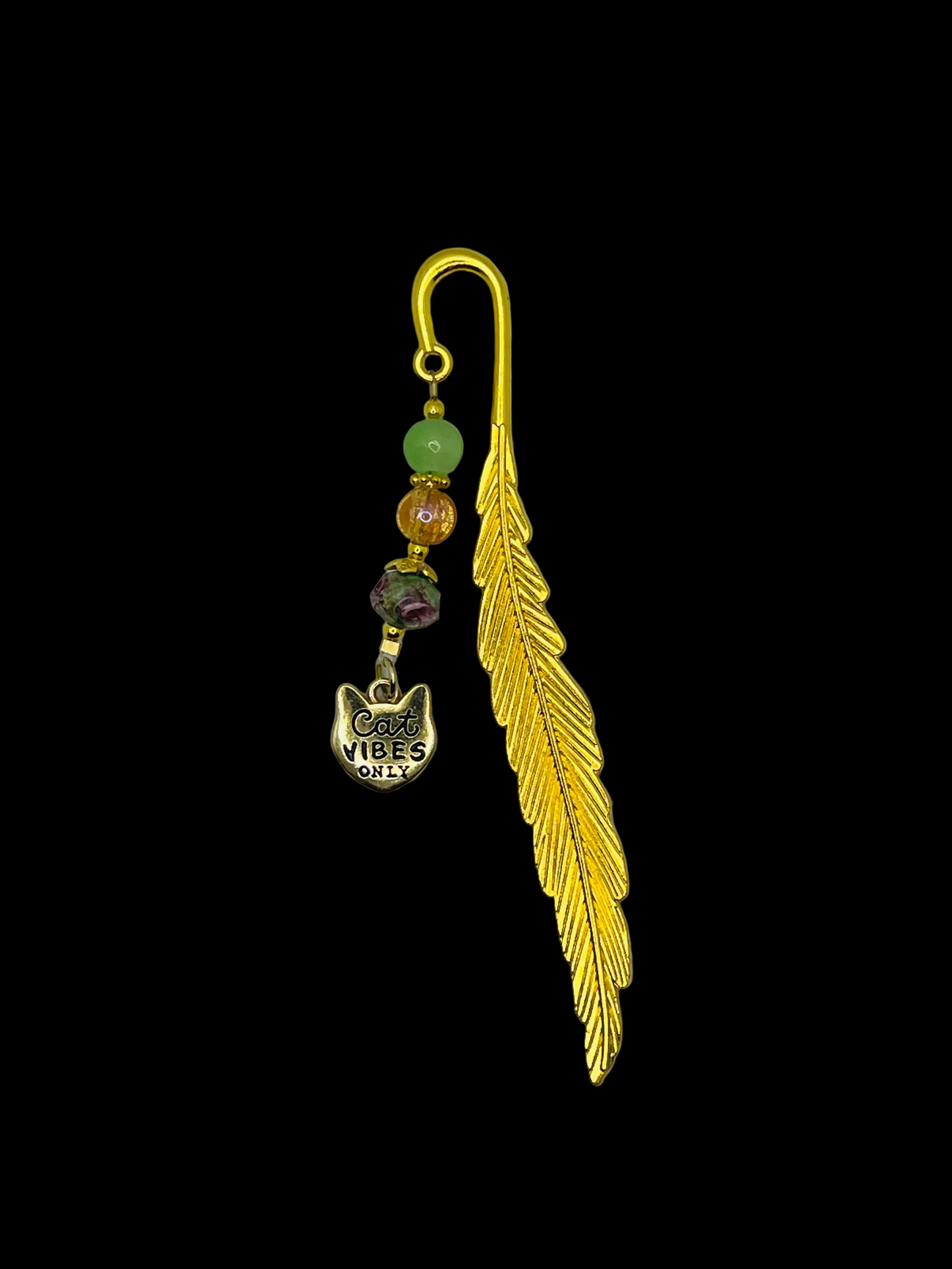 Gold Cat Vibes Bookmark
