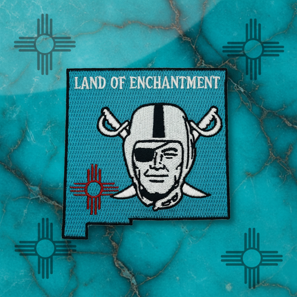 Navajo Raider Turquoise NM Patch (Free Shipping) *Hoodie not included