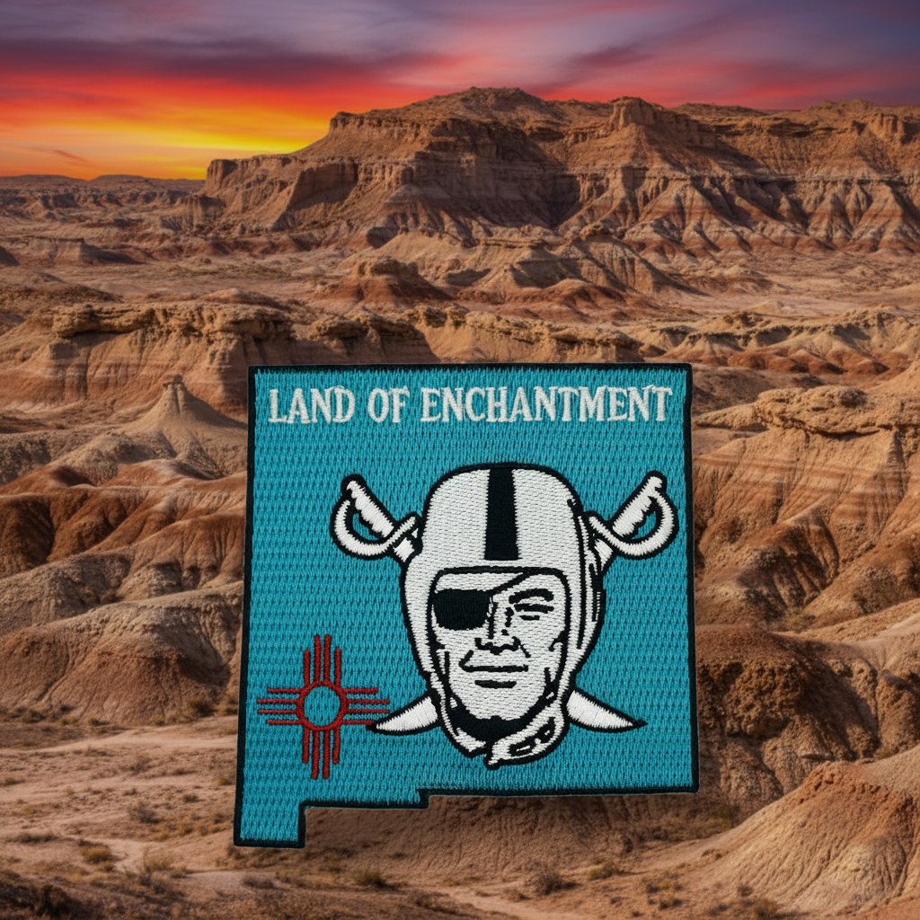 Navajo Raider Turquoise NM Patch (Free Shipping) *Hoodie not included