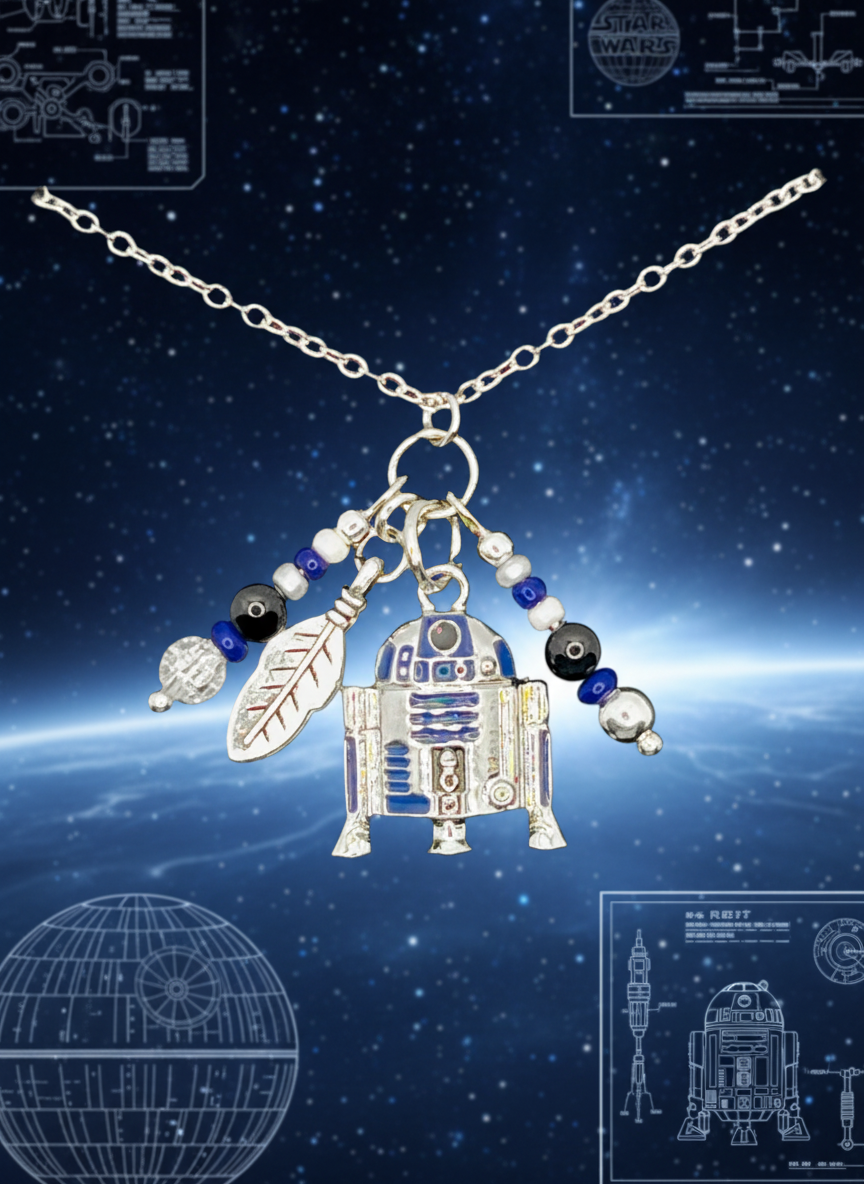 Star Wars R2D2 Cluster Pendant Necklace