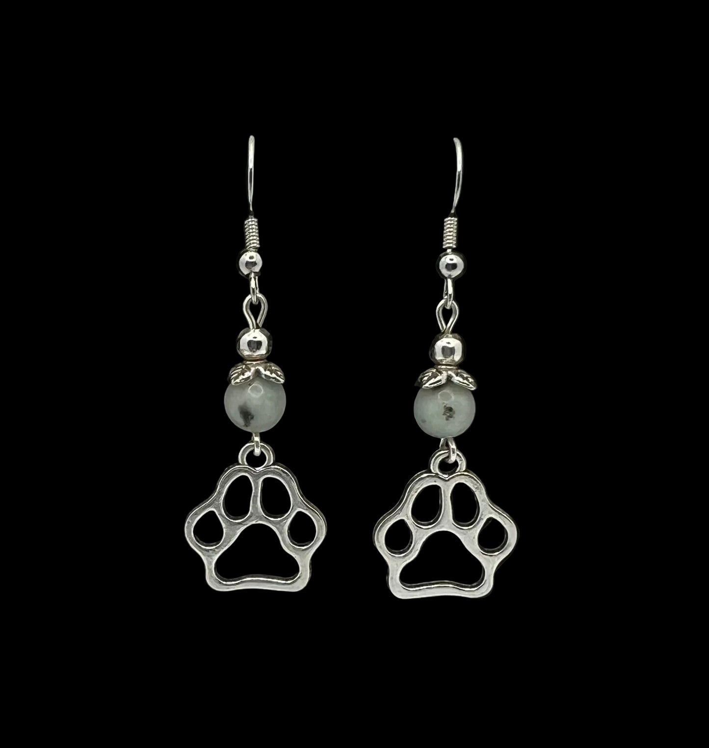 Green Dalmatian Jasper Earrings