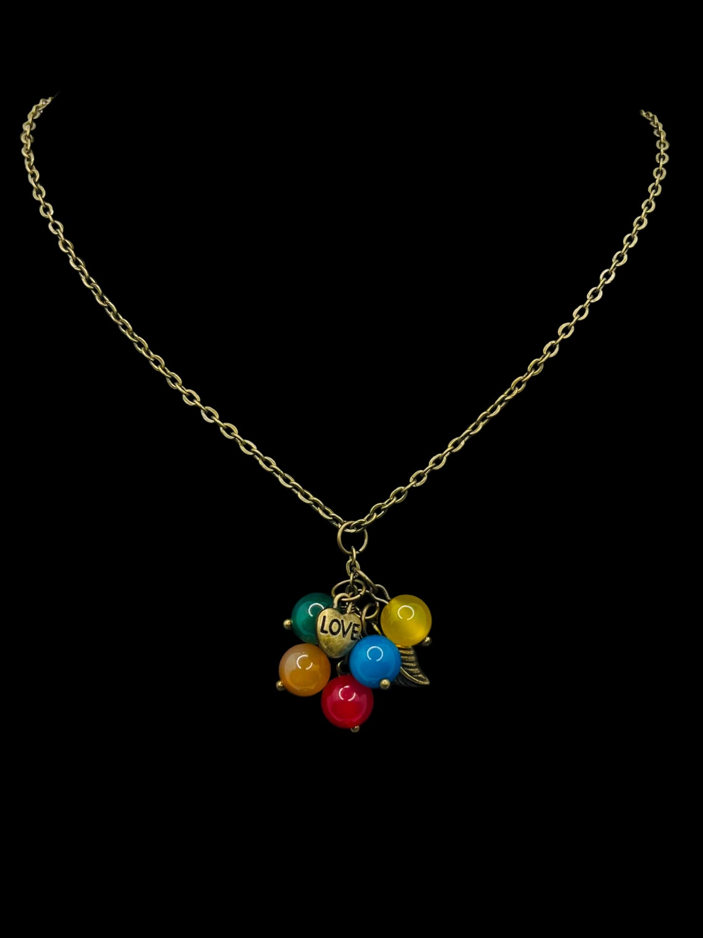 Bronze Cluster Necklace