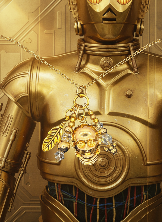 Star Wars C3PO Cluster Pendant Necklace