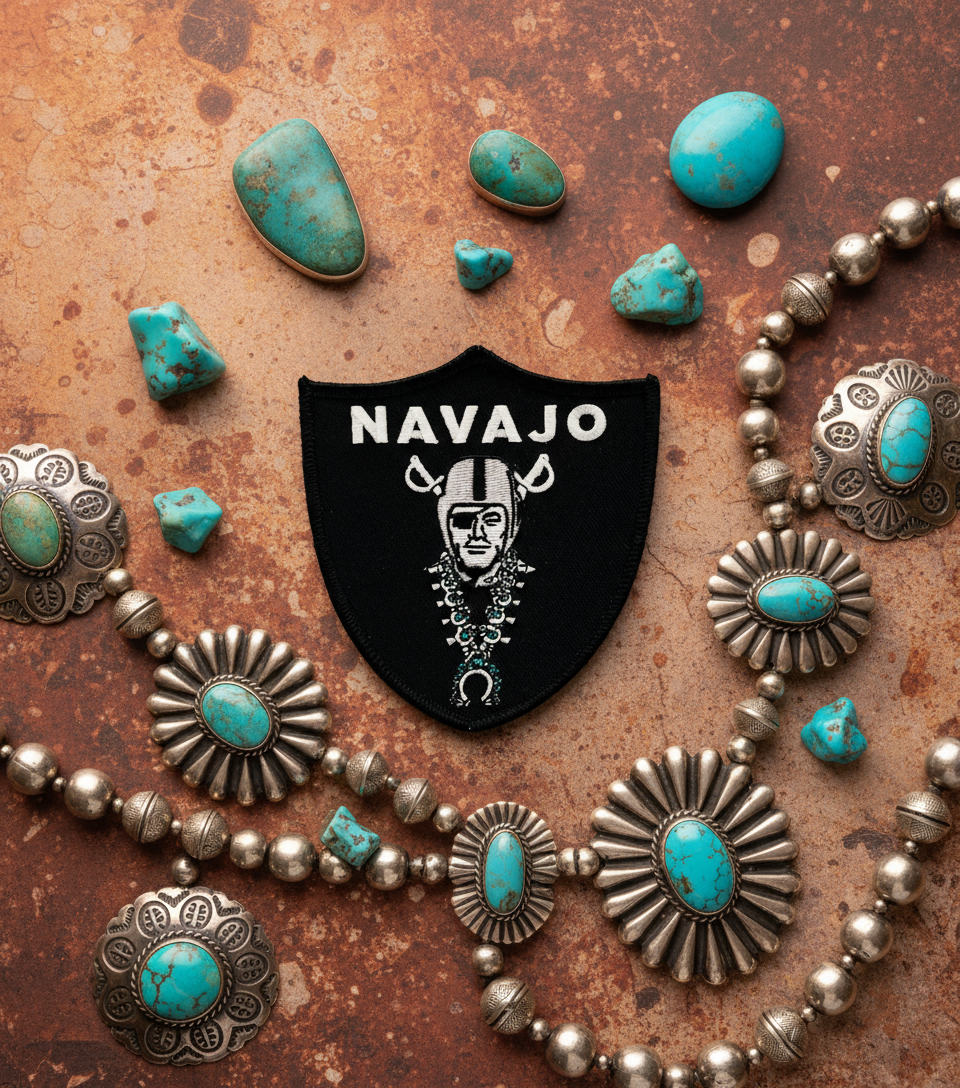 Navajo Raider Squash Blossum Patch (free shipping)