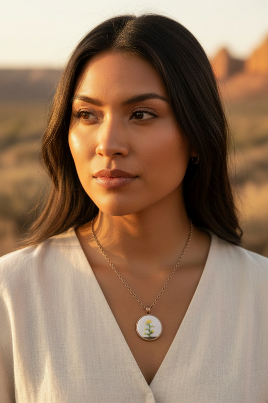 Navajo Corn Bronze Pendant