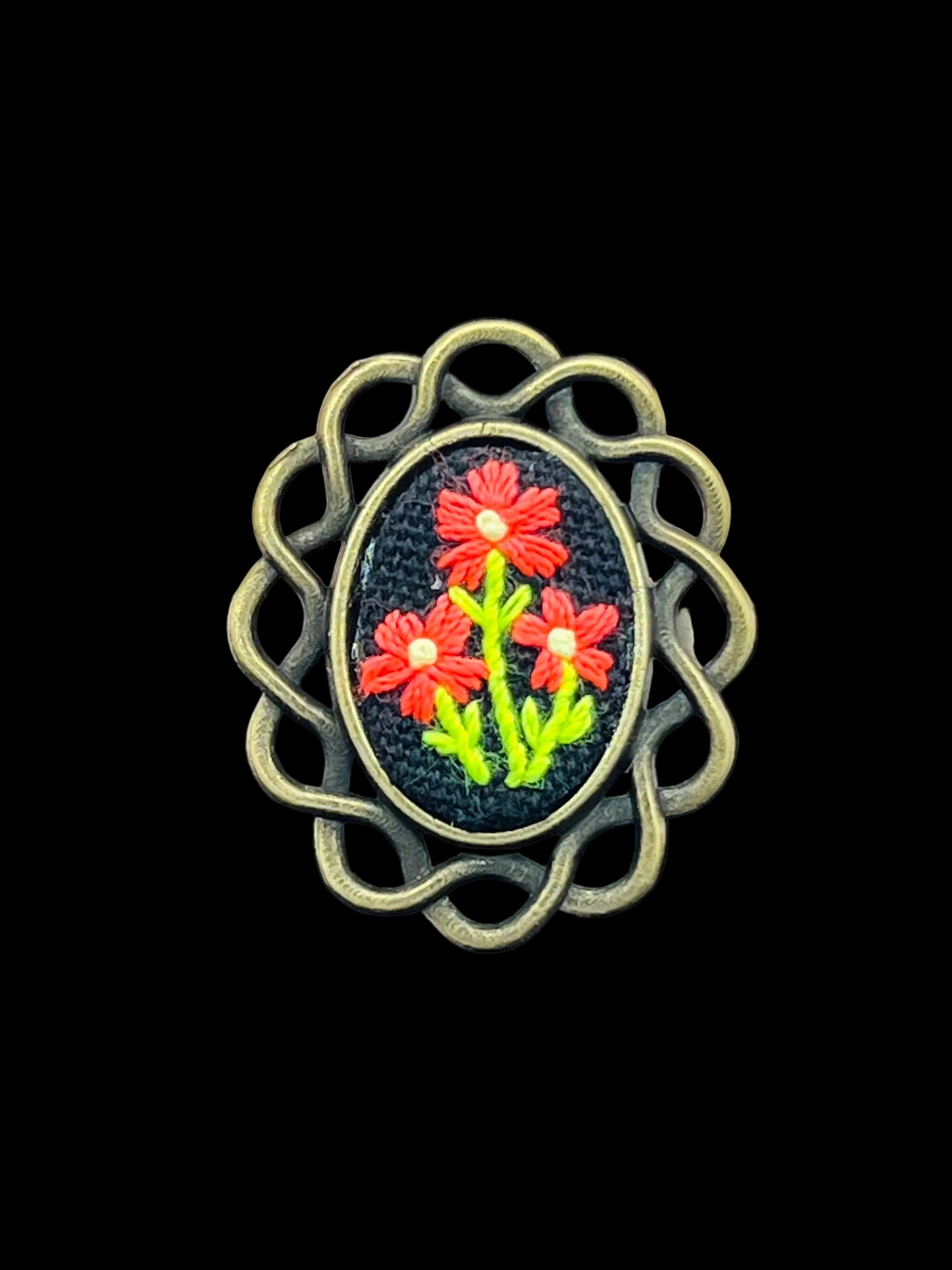 Neon Embroidered Ring (Adjustable)