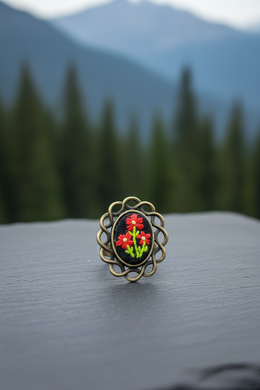 Neon Embroidered Ring (Adjustable)