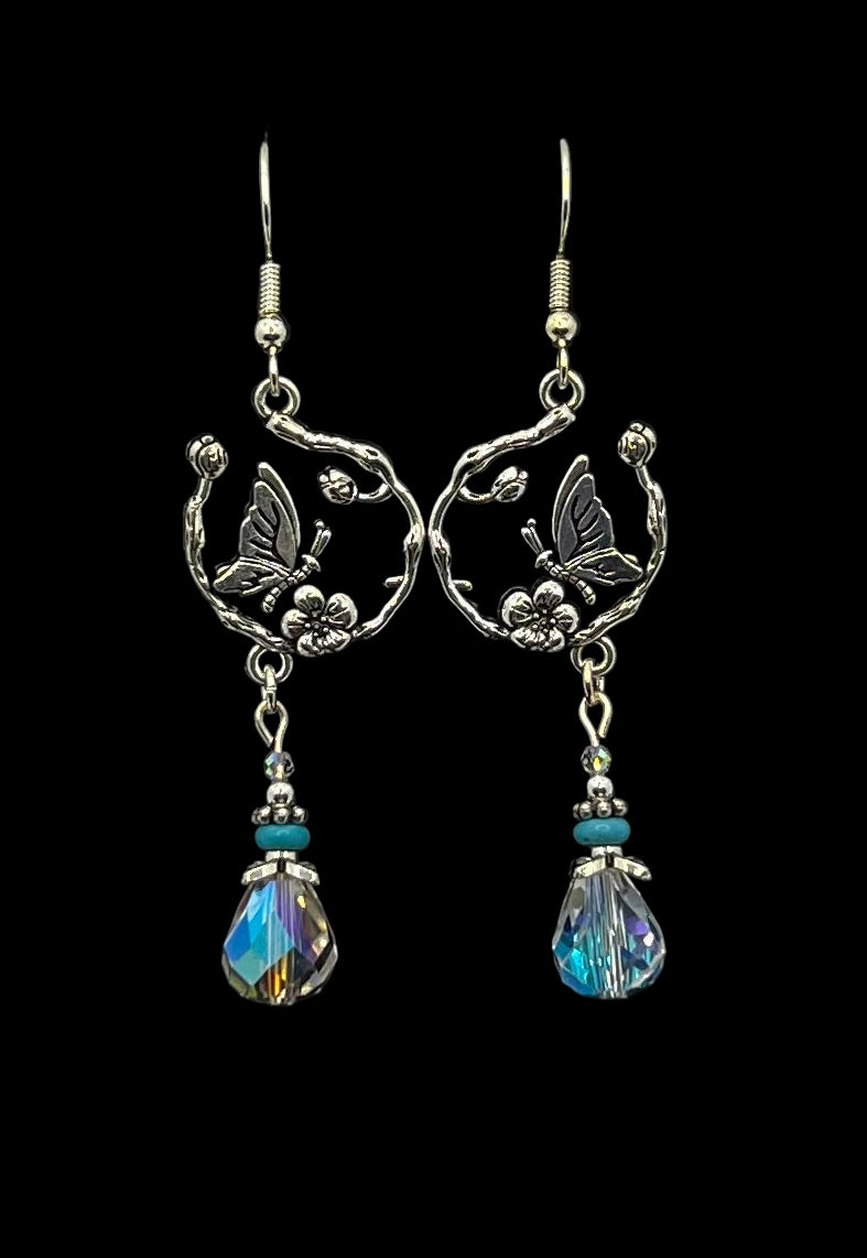 Southwest Butterfly Necklace & Earrings Set