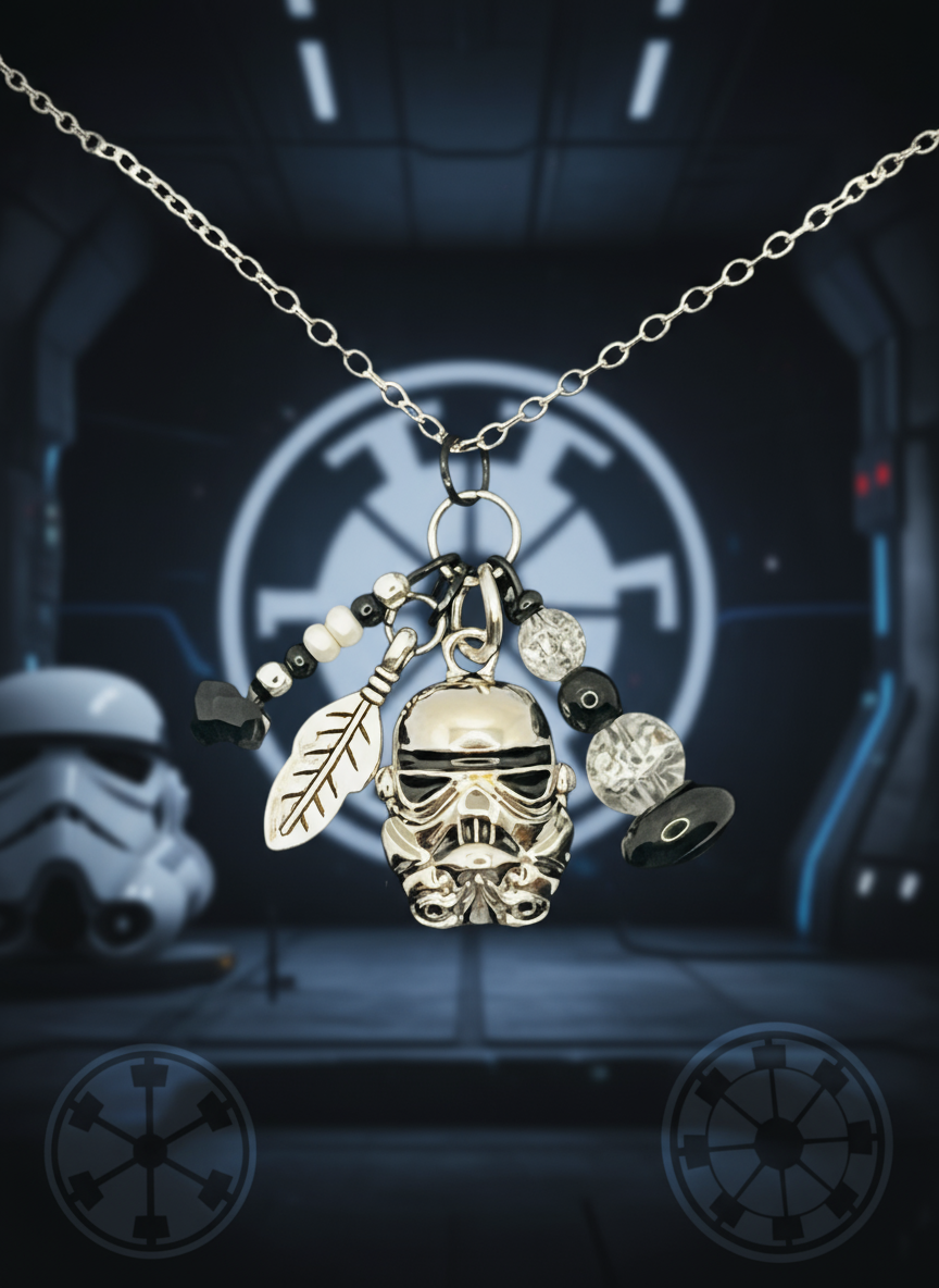 Star Wars Storm Trooper Cluster Pendant Necklace