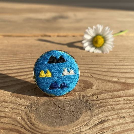Embroidered 4 Sacred Navajo Mountains Pin