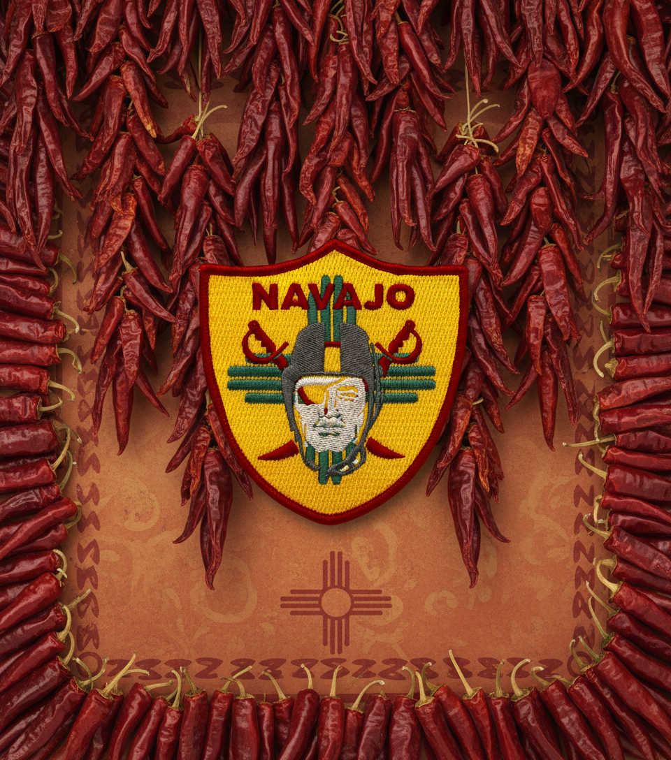 Navajo Raider NM Zia Patch (Free Shipping) *Hoodie not included