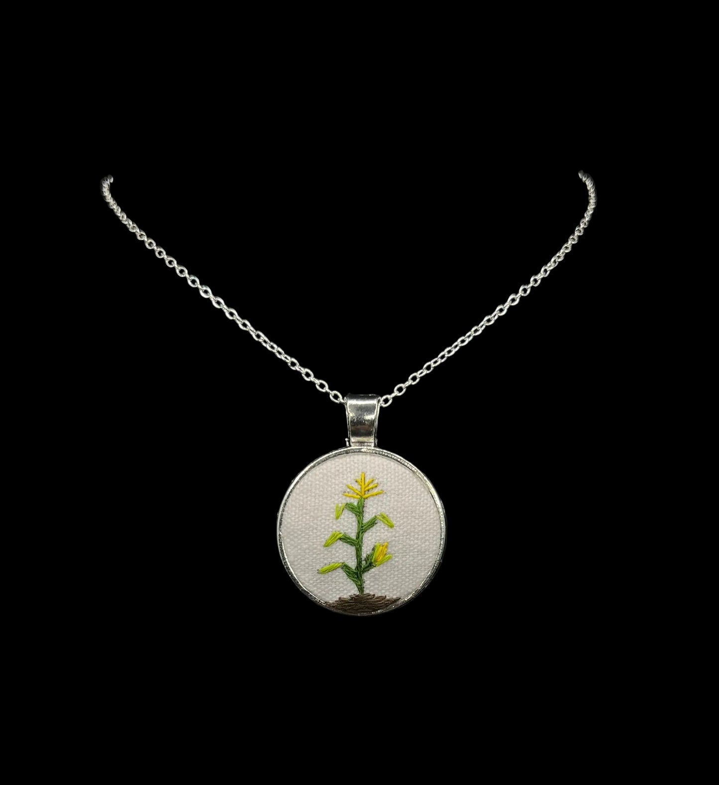 Navajo Corn Silver Pendant
