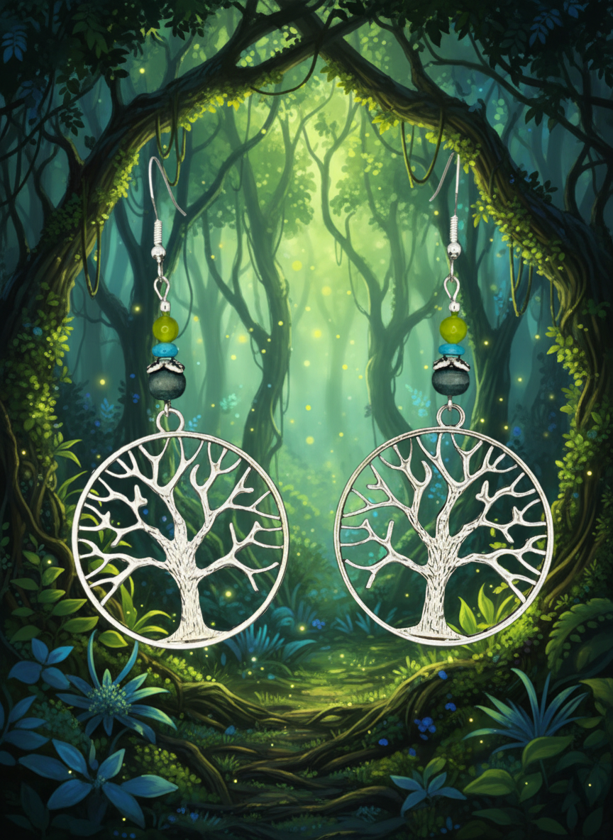 Large Tree of Life Earrings