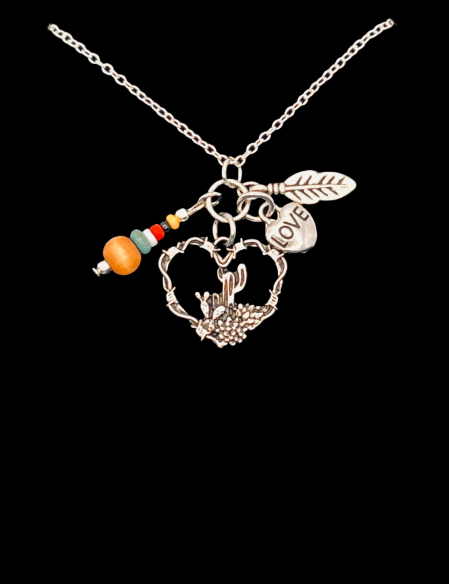 Desert Heart & Love Necklace