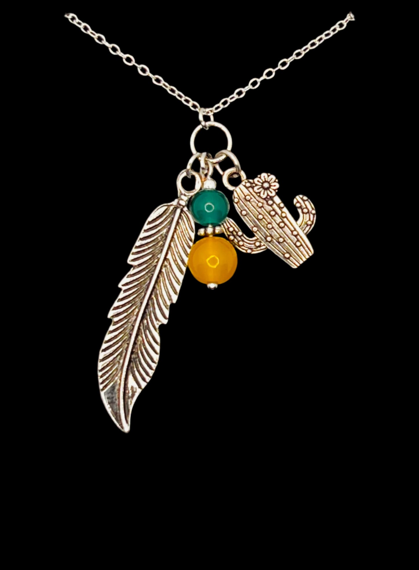 Cactus Feather Necklace